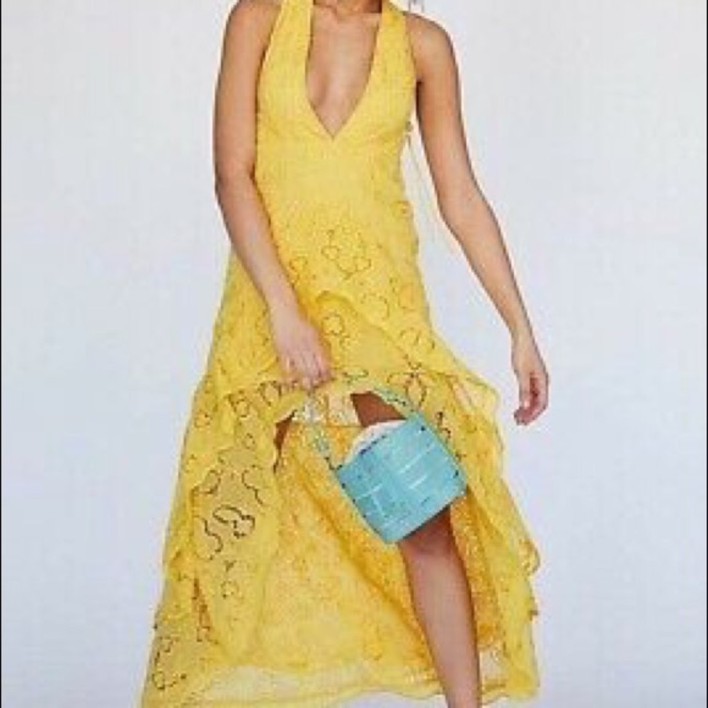 NWT Free people Catalina embroidered highlow dress